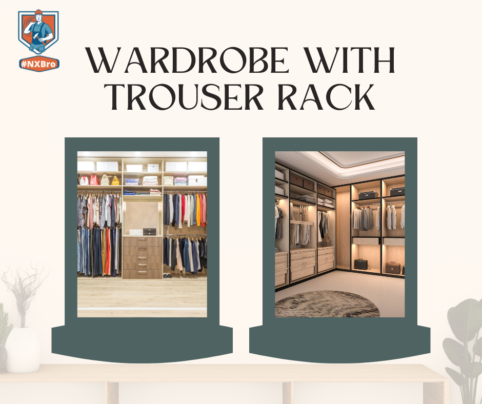 Wardrobe with Trouser Rack
